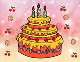 Desenho Torta de Aniversário pintado por kakkak