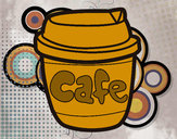 Desenho Xícara de café pintado por vito
