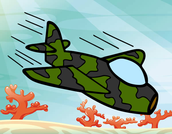 Desenho Avião da camuflagem pintado por PupuBiel