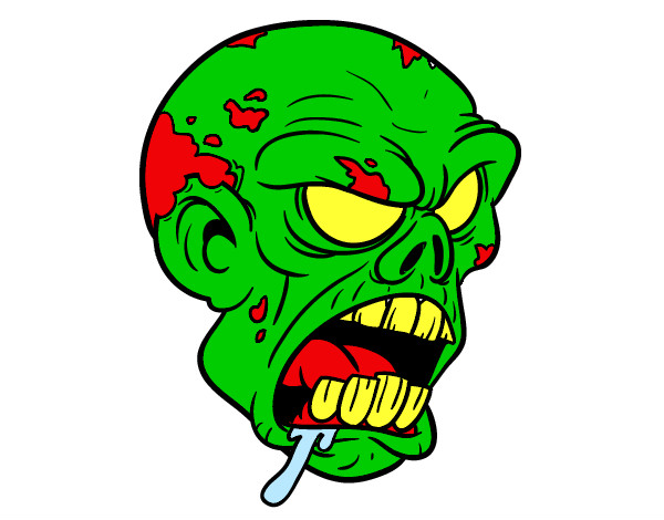 Desenho Cabeça de zombie pintado por REXY