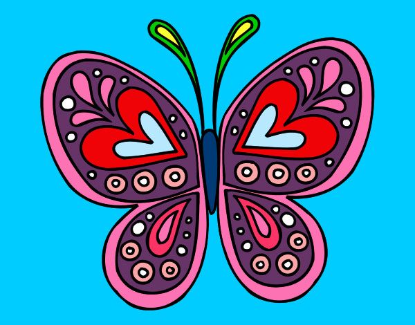 Desenho Mandala borboleta pintado por dheyd