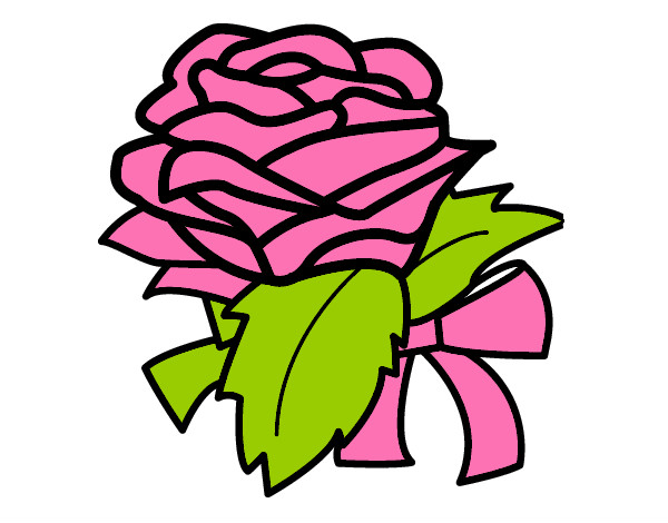 Desenho Rosa, flor pintado por duda_bonan