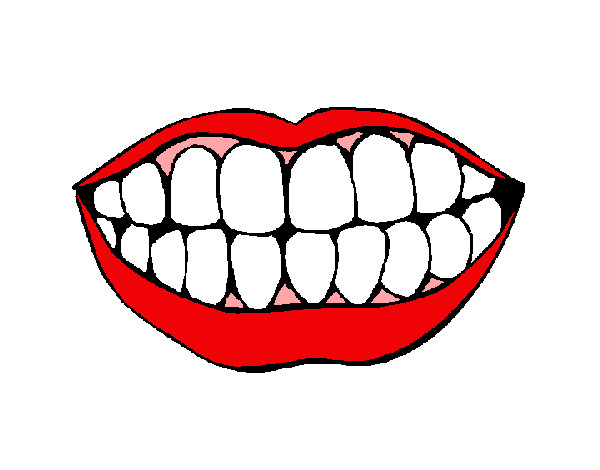 Desenho Boca e dentes pintado por vito