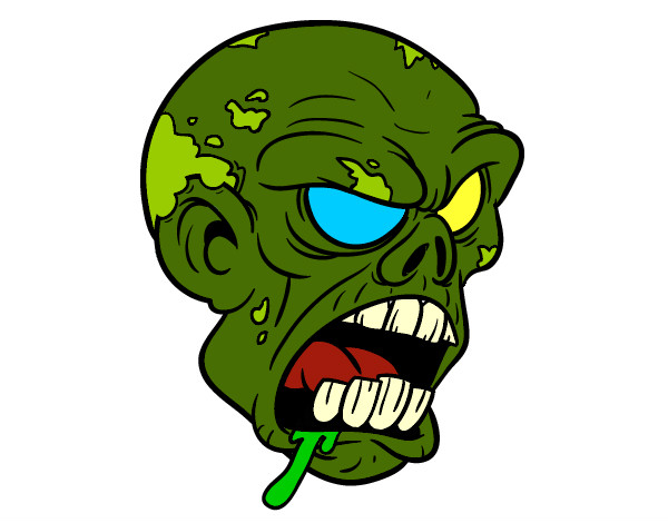 Desenho Cabeça de zombie pintado por SrtMalik