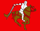 Desenho Cavaleiro a cavalo IV pintado por lucasa