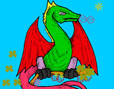 Desenho Dragão  2 pintado por Iago