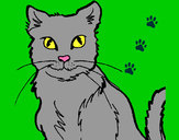Desenho Gato pintado por PriihKanty