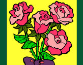 Desenho Ramo de rosas pintado por Miudinha