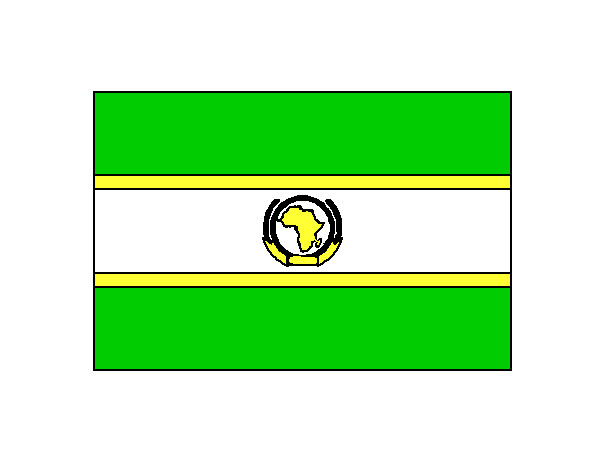 Desenho União Africana pintado por vito