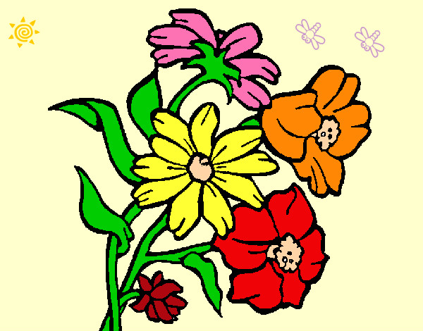 Desenho Flores pintado por ALBENISE