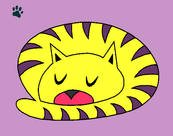 Desenho Gato a dormir pintado por Julia_Otsu