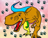 Desenho Tiranossaurus Rex aborrecido pintado por AnaLucas