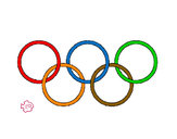 Desenho Argolas dos jogos olimpícos pintado por ediuilson