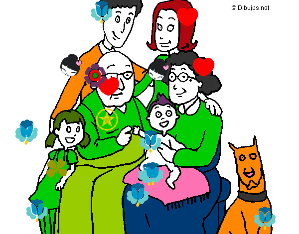 Desenho Família pintado por nataliasa
