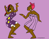 Desenho Mulheres a dançar pintado por Aiacom