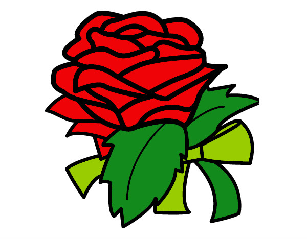 Desenho Rosa, flor pintado por Luisinho