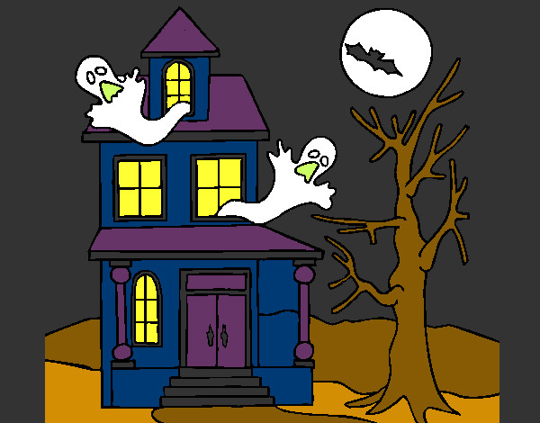 Desenho Casa do terror pintado por mai5ara