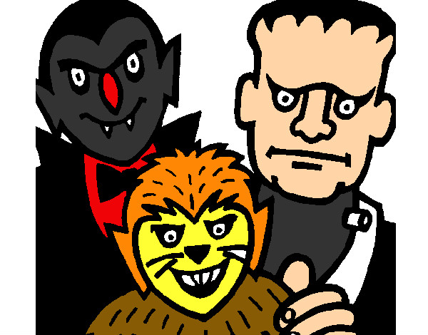 Desenho Personagens Halloween pintado por enzo100
