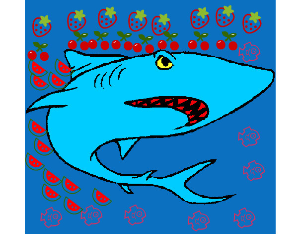 Desenho Tubarão pintado por GabrielRD
