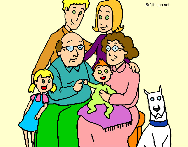 Desenho Família pintado por Mara-Angel