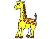 Desenho Girafa 4 pintado por amor