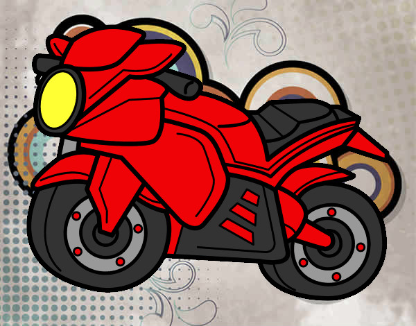 Desenho Moto esportiva pintado por martns