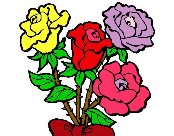 Desenho Ramo de rosas pintado por Sorasousa