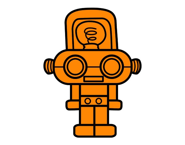 Desenho Robô com luz pintado por MarxDaniel