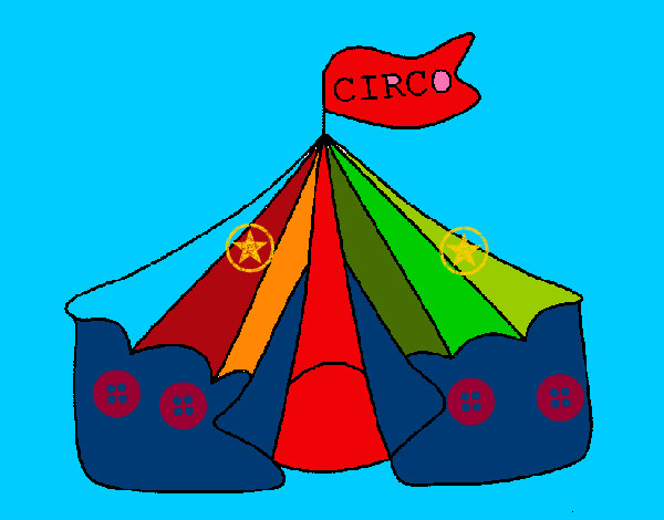 Desenho Circo pintado por Guilerme