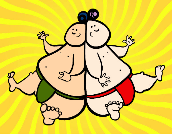 Desenho Combatentes de sumo pintado por ImShampoo