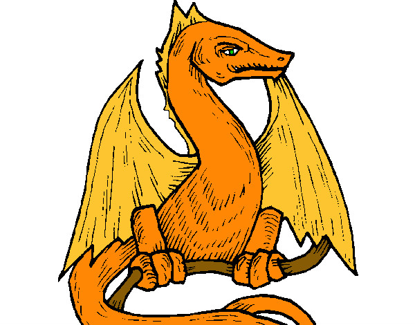 Desenho Dragão  2 pintado por ricdornela
