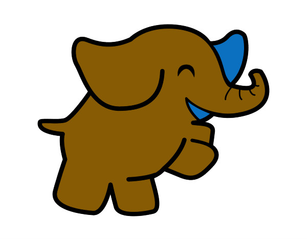 Desenho Elefante bailarino pintado por purucutu