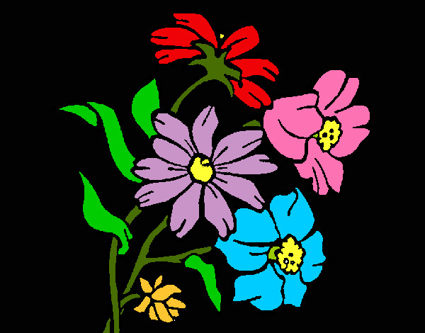 Desenho Flores pintado por vovocelso