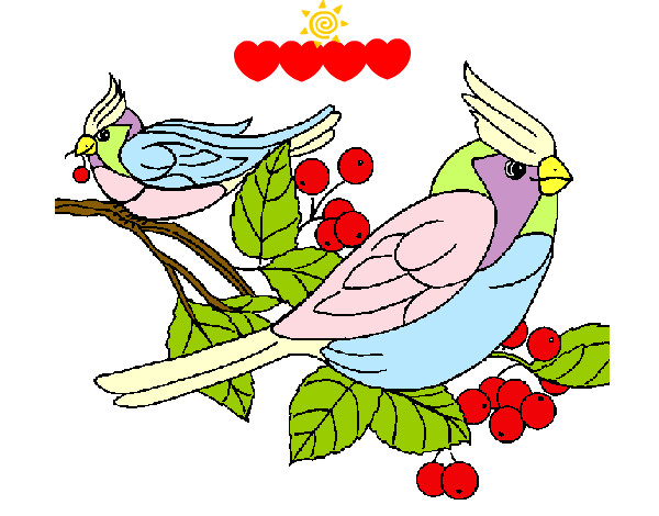 Desenho Pássaros pintado por Mihh