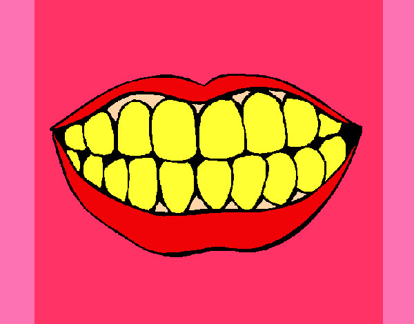 Desenho Boca e dentes pintado por Livinha 