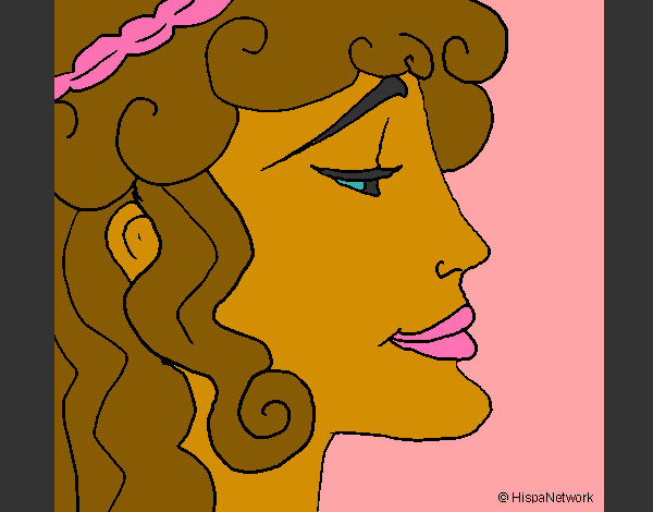 Desenho Cabeça de mulher pintado por thaylla