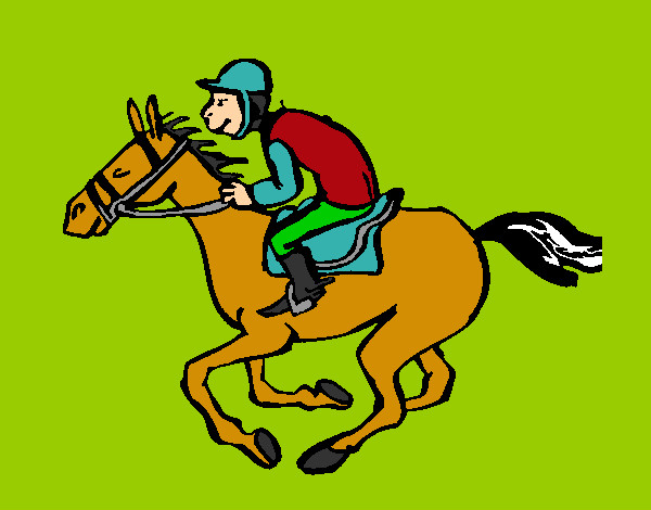 Desenho Corrida de cavalos pintado por Scott