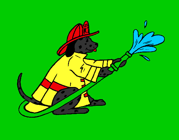 Desenho Dálmata bombeiro pintado por emerson21