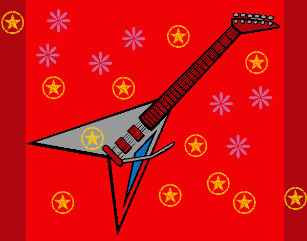 Desenho Guitarra elétrica II pintado por Scott