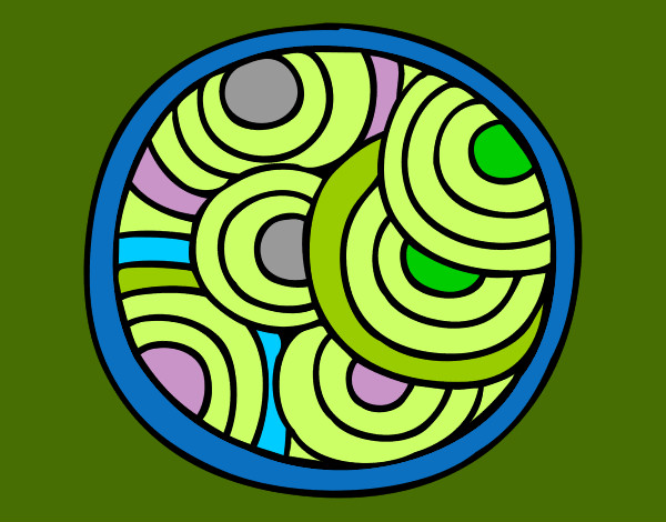 Desenho Mandala circular pintado por Scott
