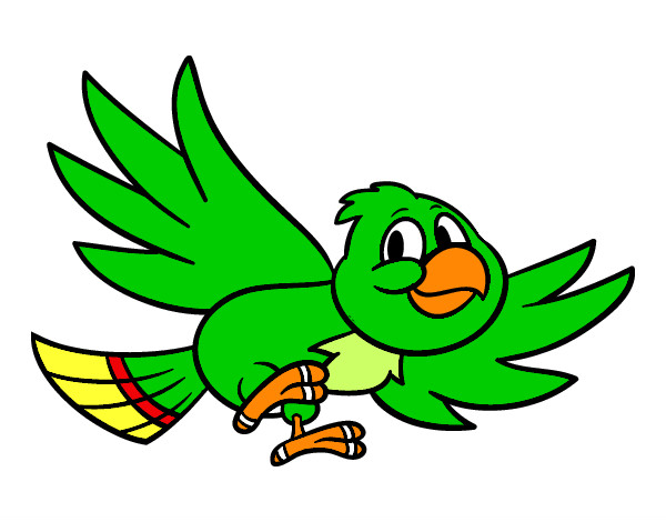 Desenho Pássaro voando pintado por REXY
