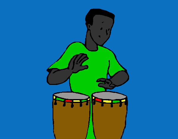 Desenho Percussionista pintado por Scott