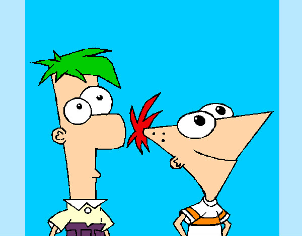 Desenho Phineas e Ferb pintado por Rafaelgato