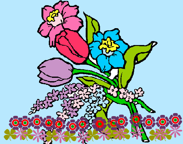 Desenho Ramo de flores pintado por Natalia012