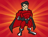 Desenho Super-herói musculoso pintado por Eduardo218