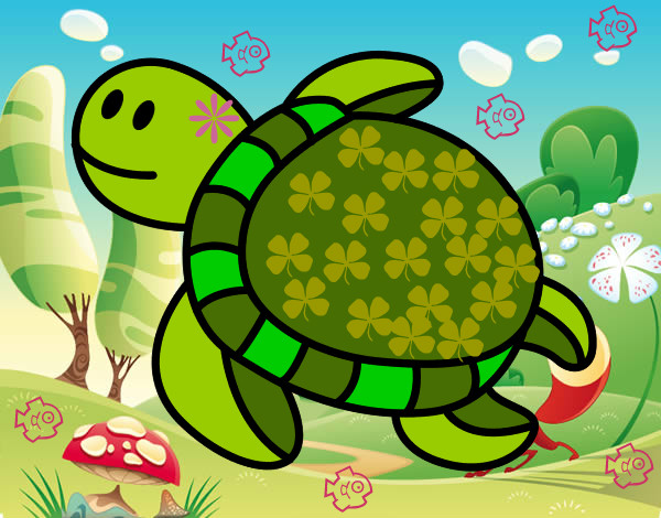 tartaruga feliz