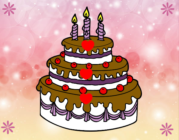 Desenho Torta de Aniversário pintado por abirelag