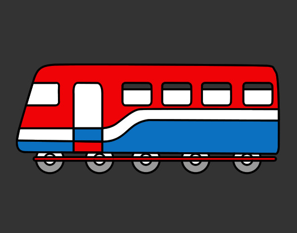 Desenho Trem de passageiros pintado por betinha