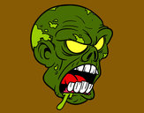 Desenho Cabeça de zombie pintado por welton