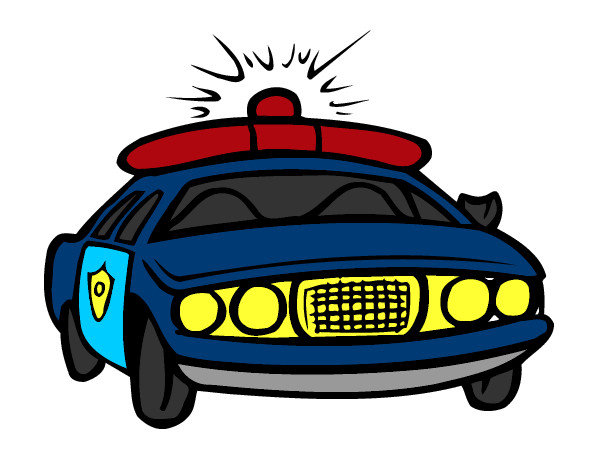 Desenho Carro de polícia pintado por vinha0854
